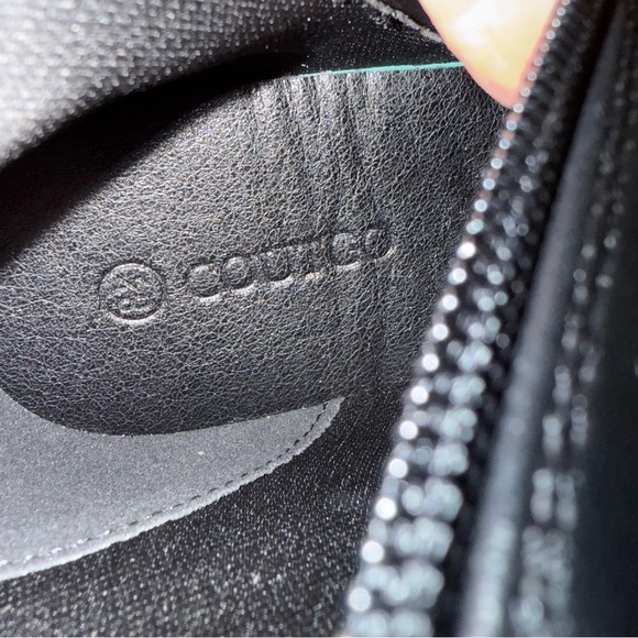 New Coutgo black knee high leather boots square toe kitten heel size 8.5 - Picture 10 of 13